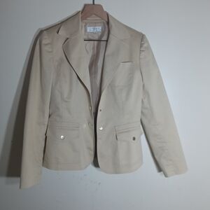 T Tahari Cream Suit Jacket